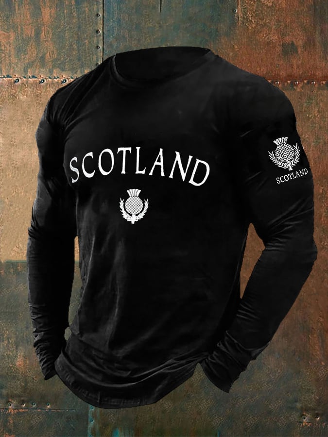 Men's Scottish Thistle Long Sleeve T-Shirt